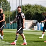 Messi at psg traning