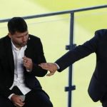 Sergio Aguero and Joan Laporta